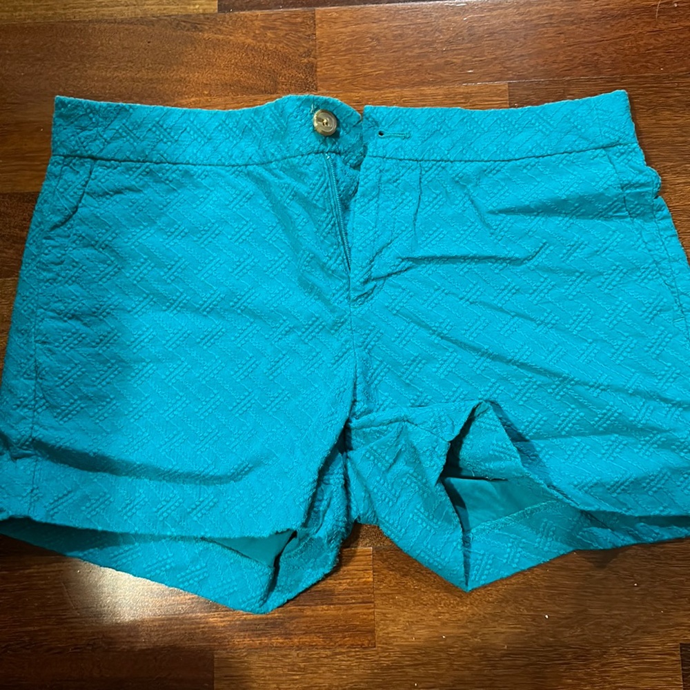 Teal textured banana republic shorts
